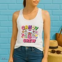 Candy Land Candy Crew Decorations Sweetie Candy Squad Cool Women's Tank Top thumb 2