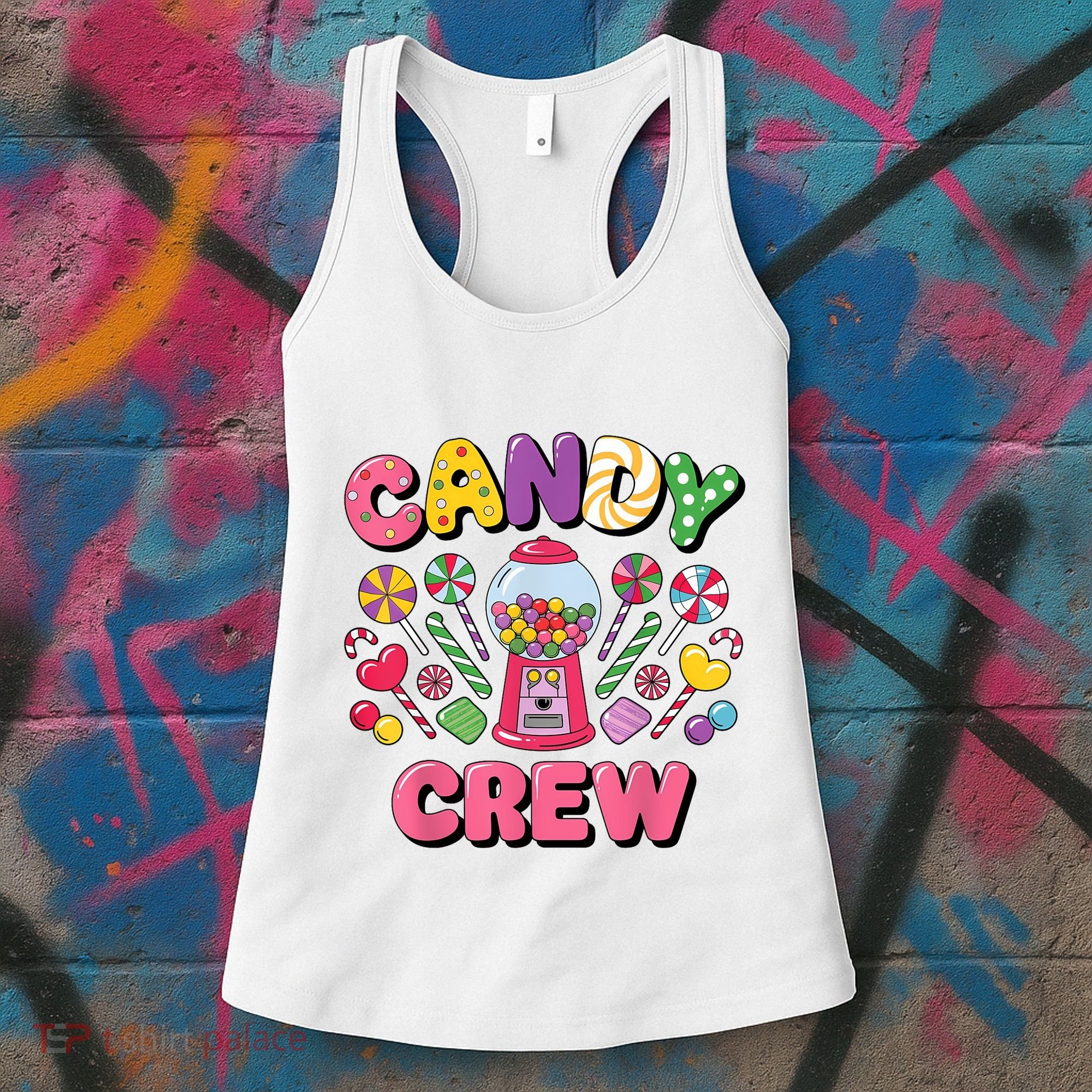 Candy Land Candy Crew Decorations Sweetie Candy Squad Cool Women's Tank Top