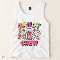 Candy Land Candy Crew Decorations Sweetie Candy Squad Cool Tank Top thumb 2