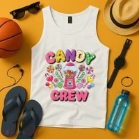 Candy Land Candy Crew Decorations Sweetie Candy Squad Cool Tank Top thumb 4