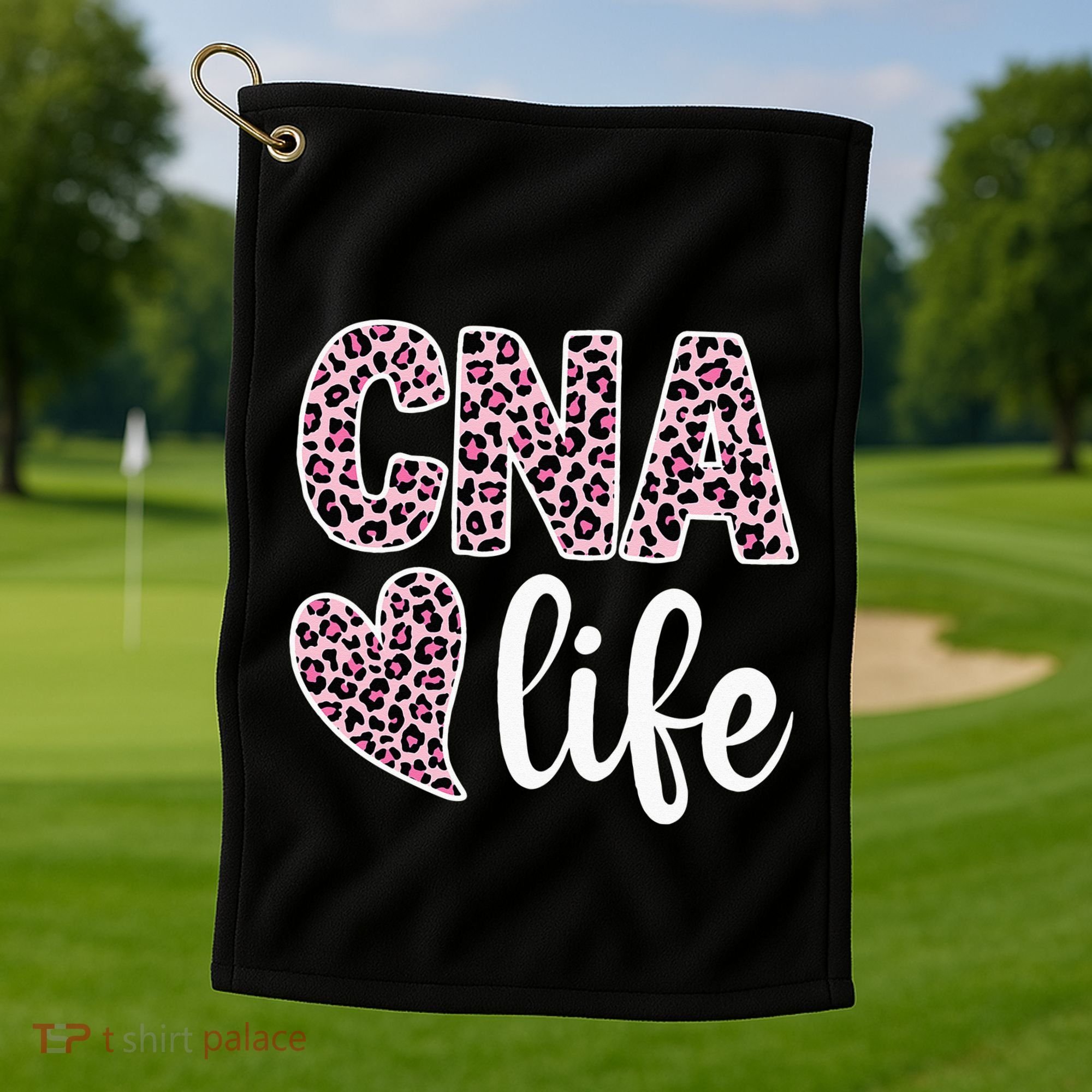 CNA Life Certified Nursing Assistant Healthcare Worker Golf Towel