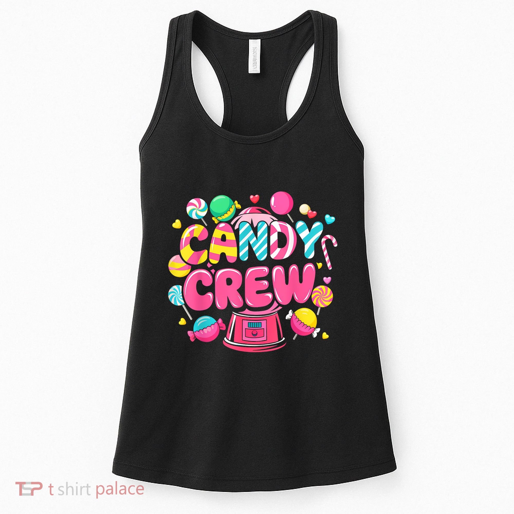 Candy Land Candy Crew Decorations Sweetie Candy Squad Party Women's Tank Top