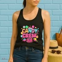Candy Land Candy Crew Decorations Sweetie Candy Squad Party Women's Tank Top thumb 2