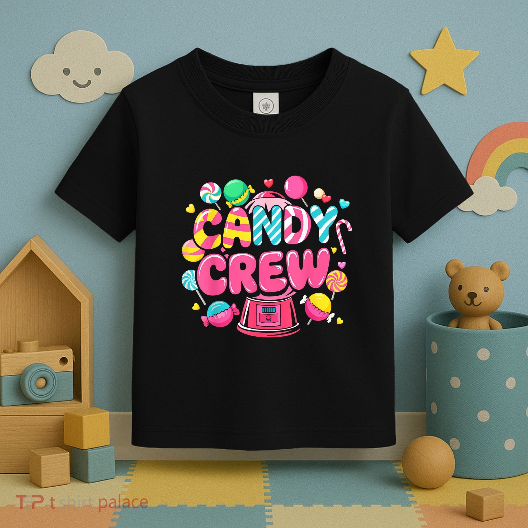 Candy Land Candy Crew Decorations Sweetie Candy Squad Party Toddler T-Shirt