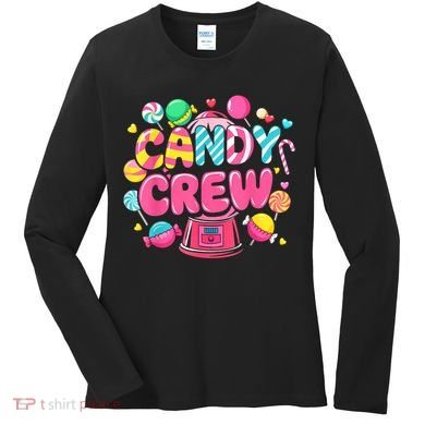 Candy Land Candy Crew Decorations Sweetie Candy Squad Party Women's Long Sleeve Shirt