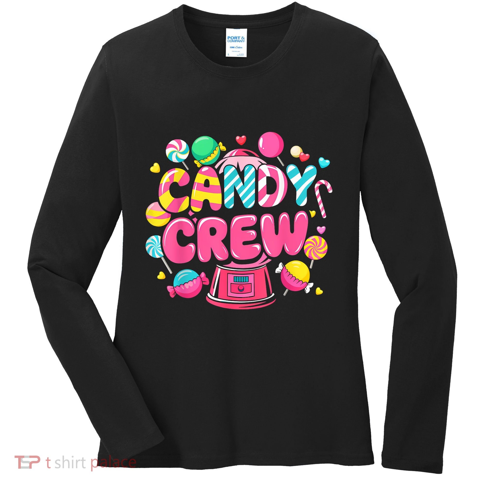 Candy Land Candy Crew Decorations Sweetie Candy Squad Party Women's Long Sleeve Shirt