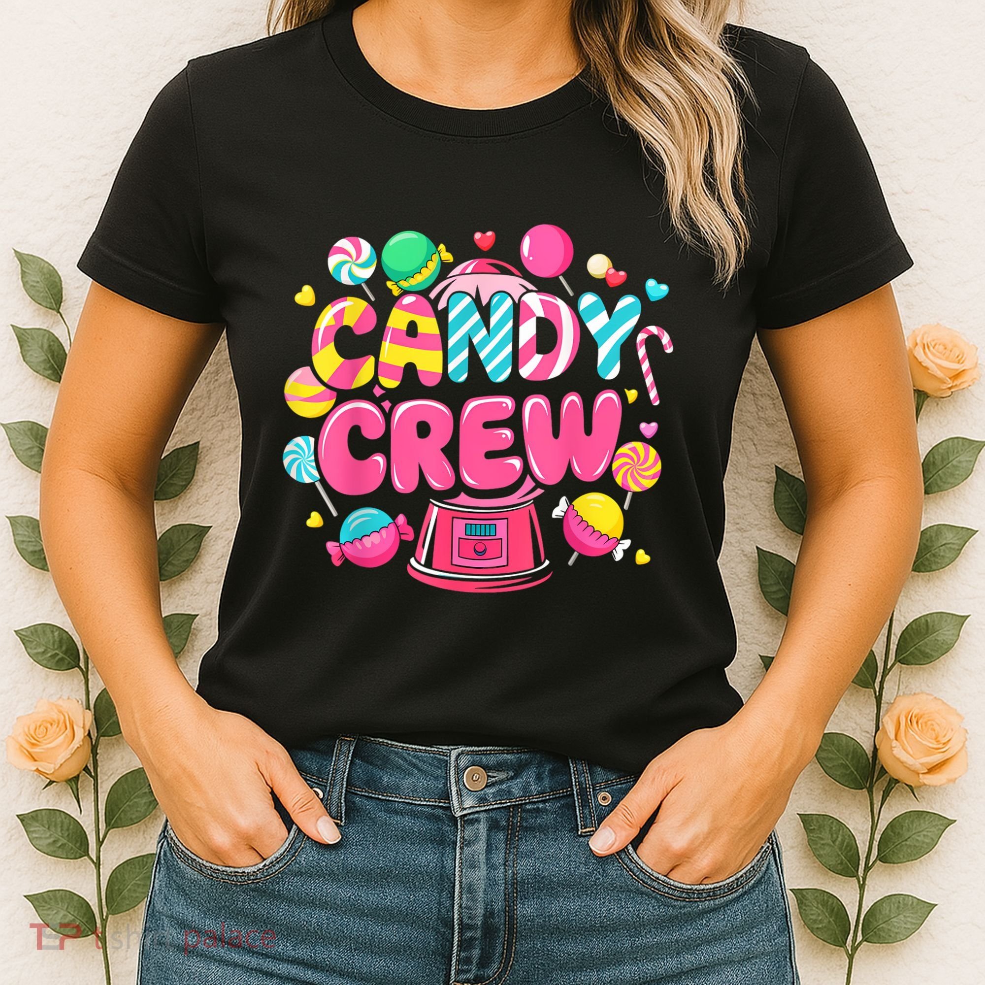 Candy Land Candy Crew Decorations Sweetie Candy Squad Party Women's T-Shirt
