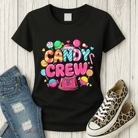 Candy Land Candy Crew Decorations Sweetie Candy Squad Party Women's T-Shirt thumb 3