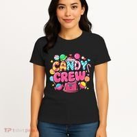 Candy Land Candy Crew Decorations Sweetie Candy Squad Party Women's T-Shirt thumb 4