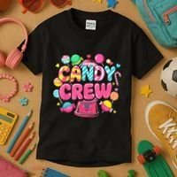 Candy Land Candy Crew Decorations Sweetie Candy Squad Party Kids T-Shirt thumb 3