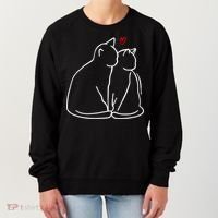 Cat Lover Cute Valentine Women's Sweatshirt thumb 0