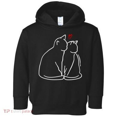 Cat Lover Cute Valentine Toddler Hoodie