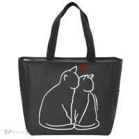 Cat Lover Cute Valentine Tote Bag thumb 0