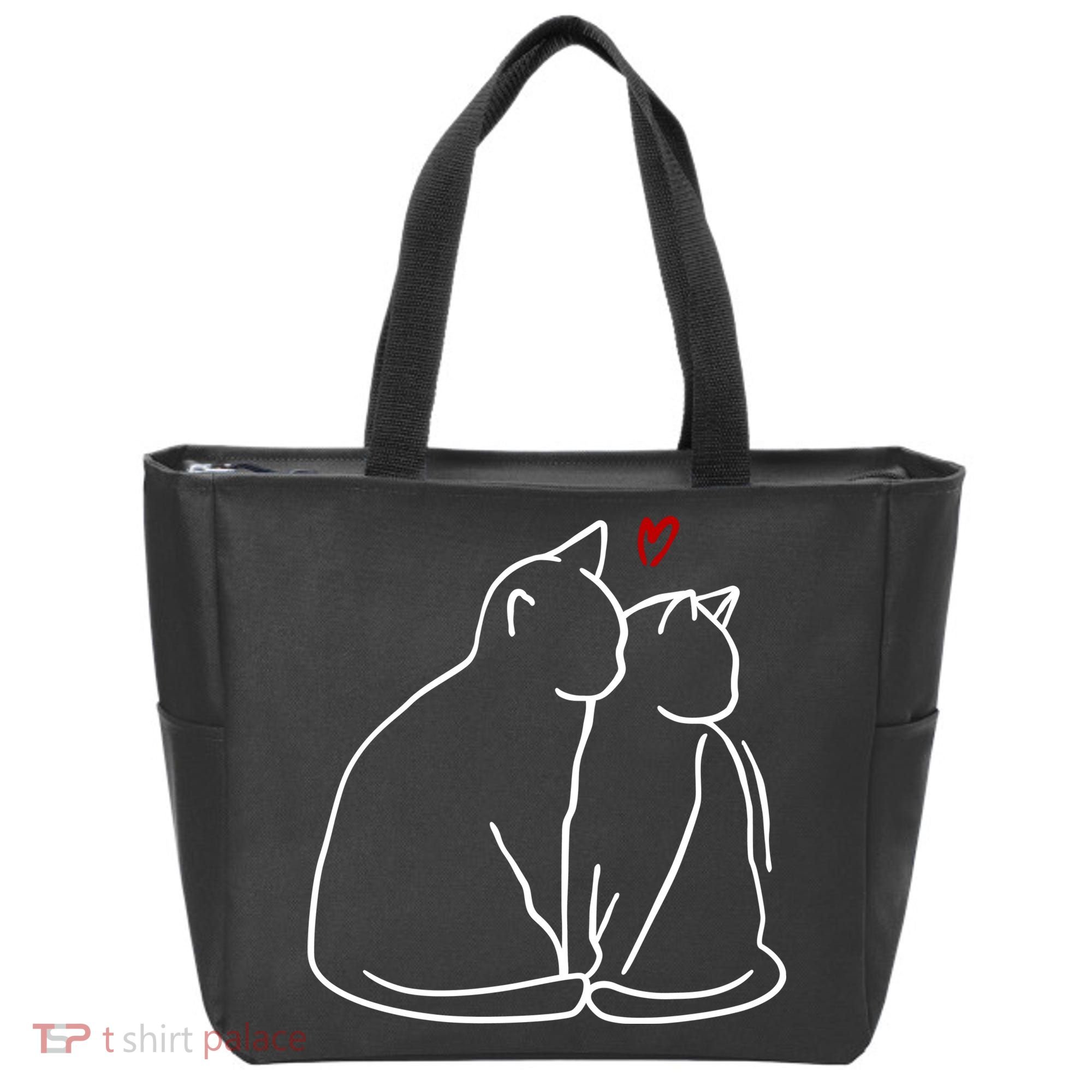Cat Lover Cute Valentine Tote Bag
