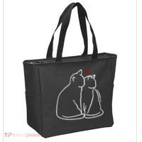 Cat Lover Cute Valentine Tote Bag thumb 2
