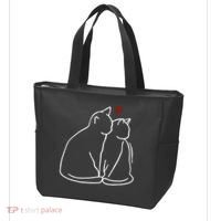 Cat Lover Cute Valentine Tote Bag thumb 3