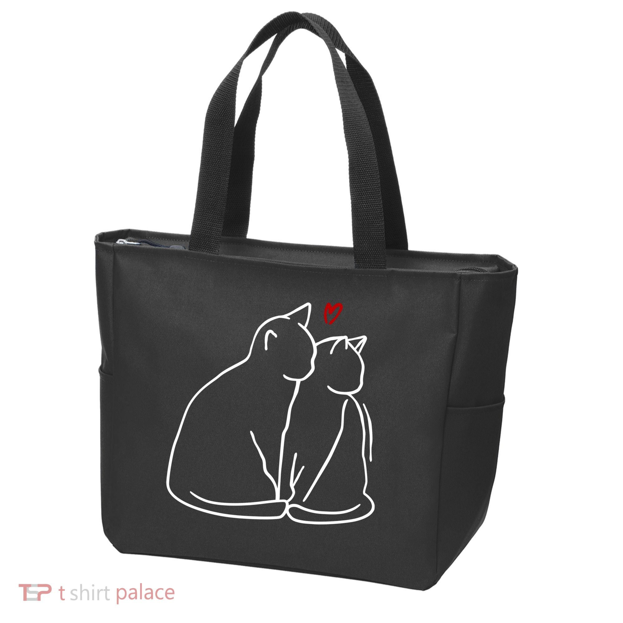 Cat Lover Cute Valentine Tote Bag
