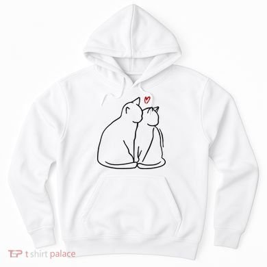 Cat Lover Cute Valentine Hoodie