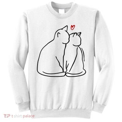 Cat Lover Cute Valentine Sweatshirt