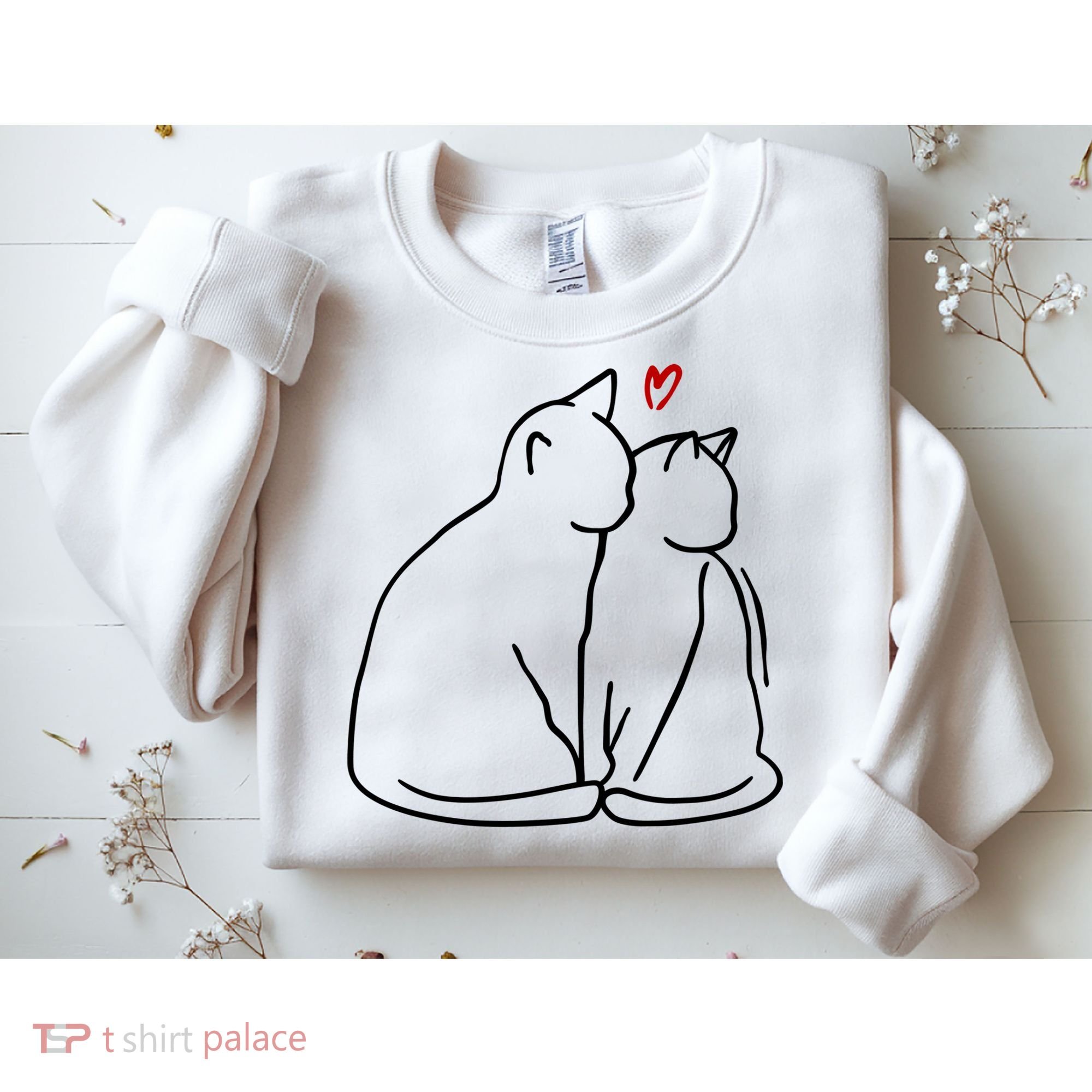 Cat Lover Cute Valentine Sweatshirt
