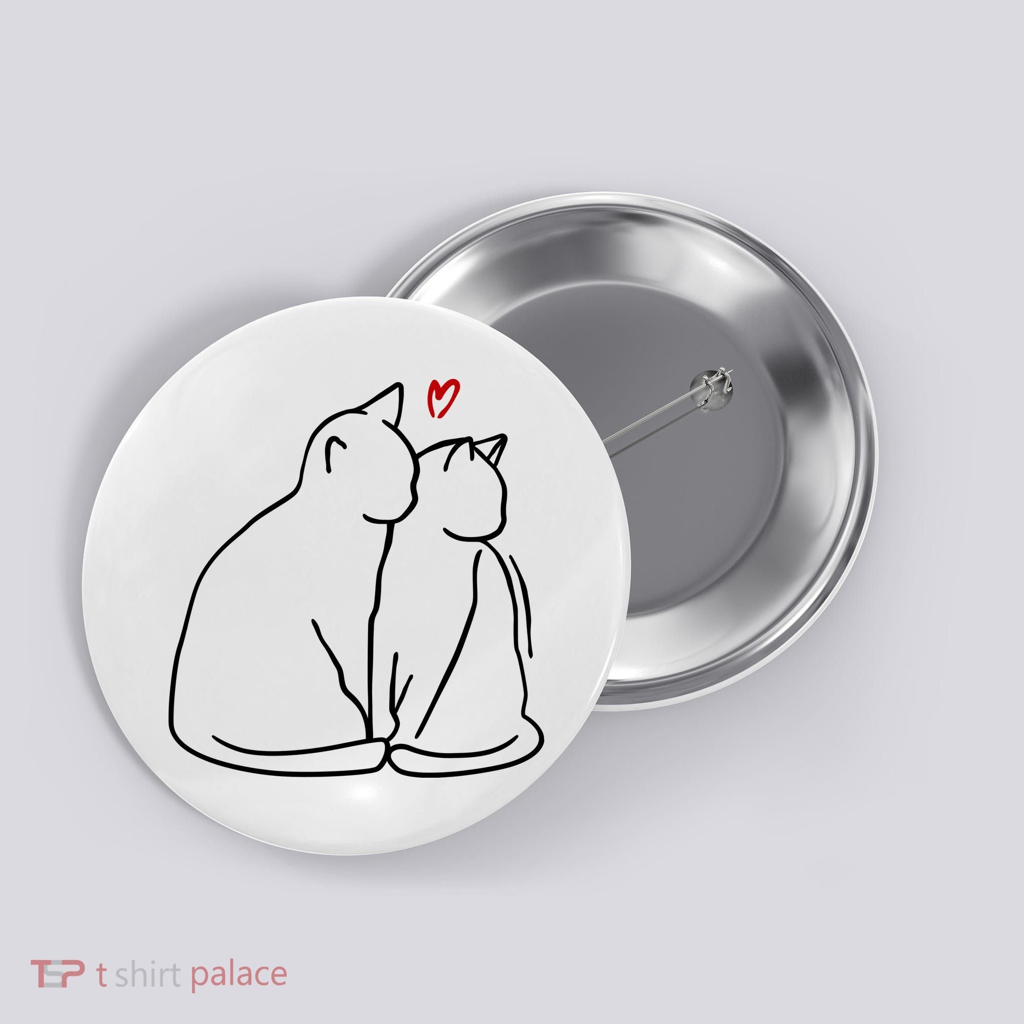Cat Lover Cute Valentine Button