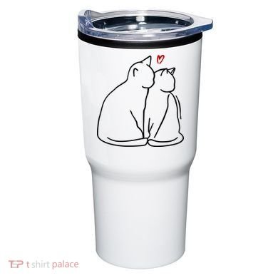 Cat Lover Cute Valentine Tumbler