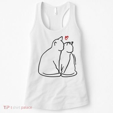 Cat Lover Cute Valentine Women's Tank Top