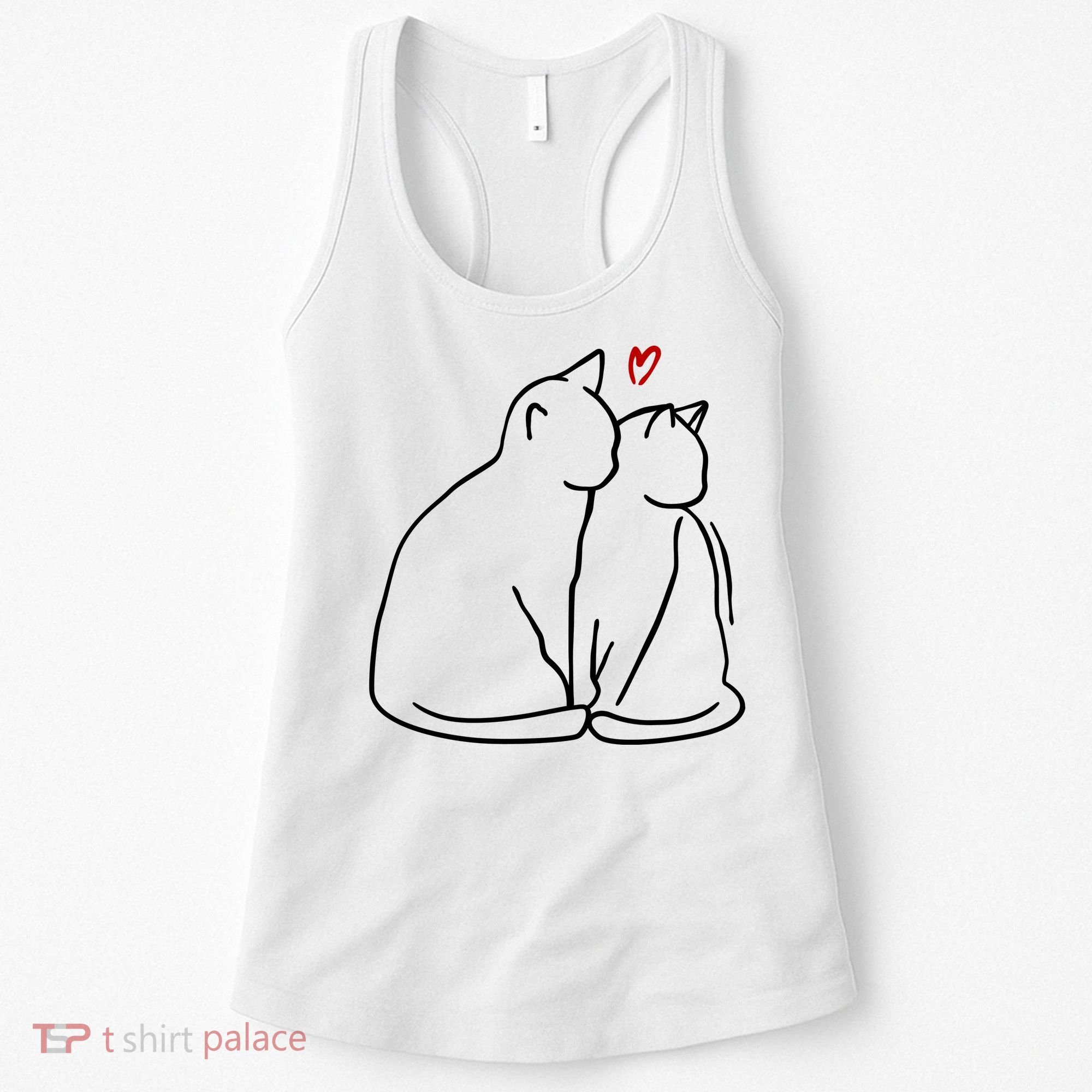 Cat Lover Cute Valentine Women's Tank Top