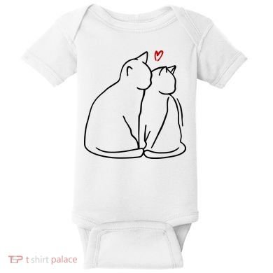 Cat Lover Cute Valentine Baby Bodysuit