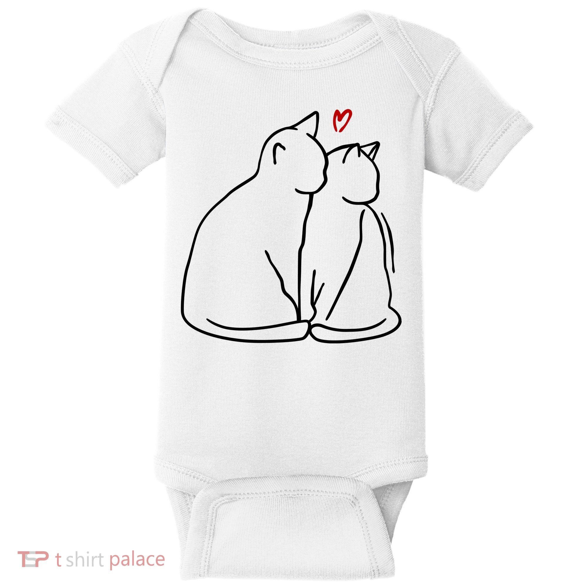 Cat Lover Cute Valentine Baby Bodysuit