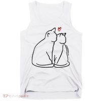 Cat Lover Cute Valentine Tank Top thumb 0