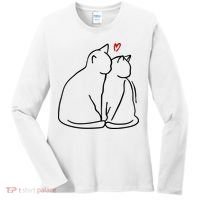Cat Lover Cute Valentine Women's Long Sleeve Shirt thumb 0