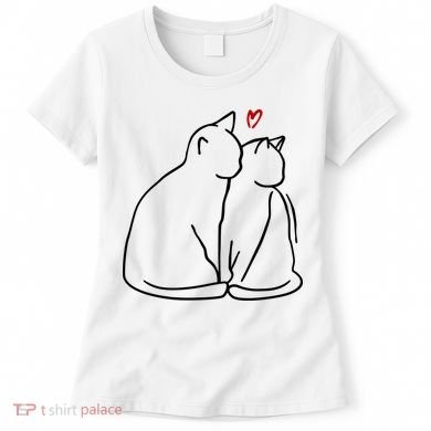 Cat Lover Cute Valentine Women's T-Shirt
