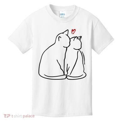 Cat Lover Cute Valentine Kids T-Shirt