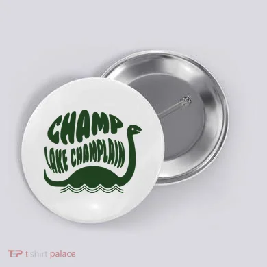Champ Lake Champlain Monster American Folklore Button