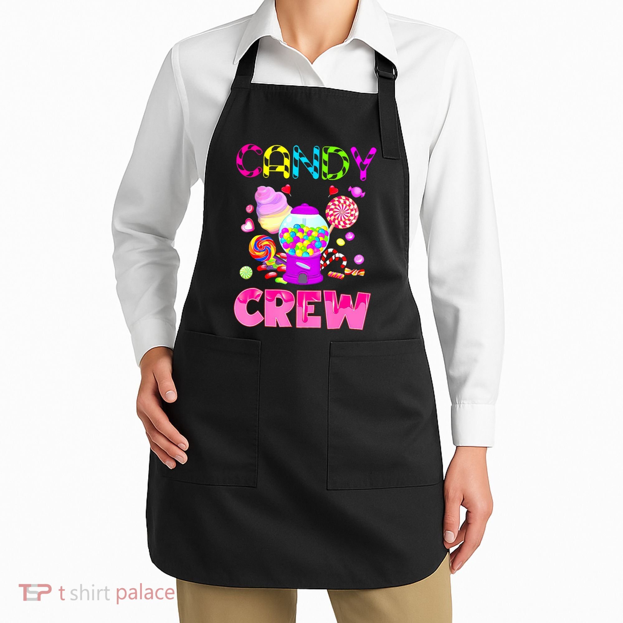 Candy Land Costume Women Candy Crew Sweetie Candy Squad Apron