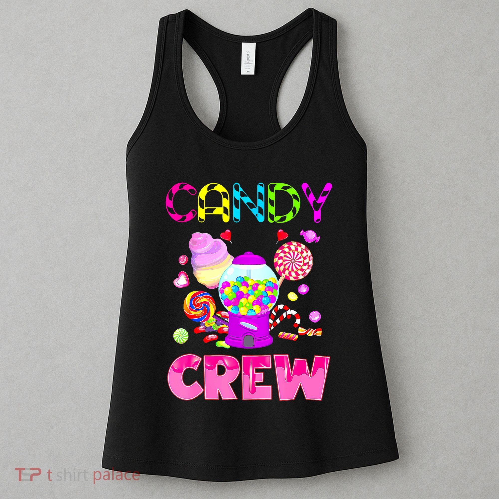 Candy Land Costume Women Candy Crew Sweetie Candy Squad Women's Tank Top