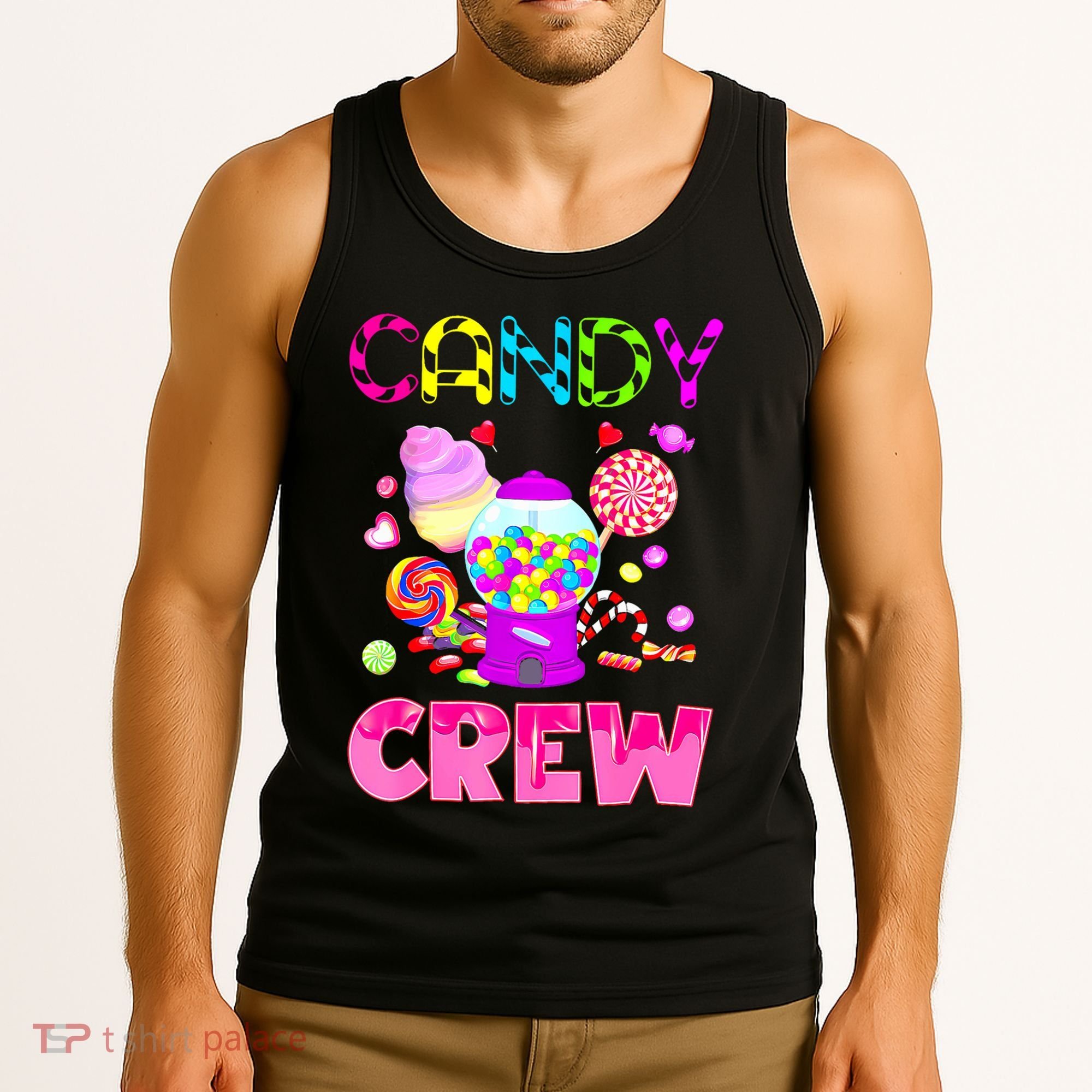 Candy Land Costume Women Candy Crew Sweetie Candy Squad Tank Top