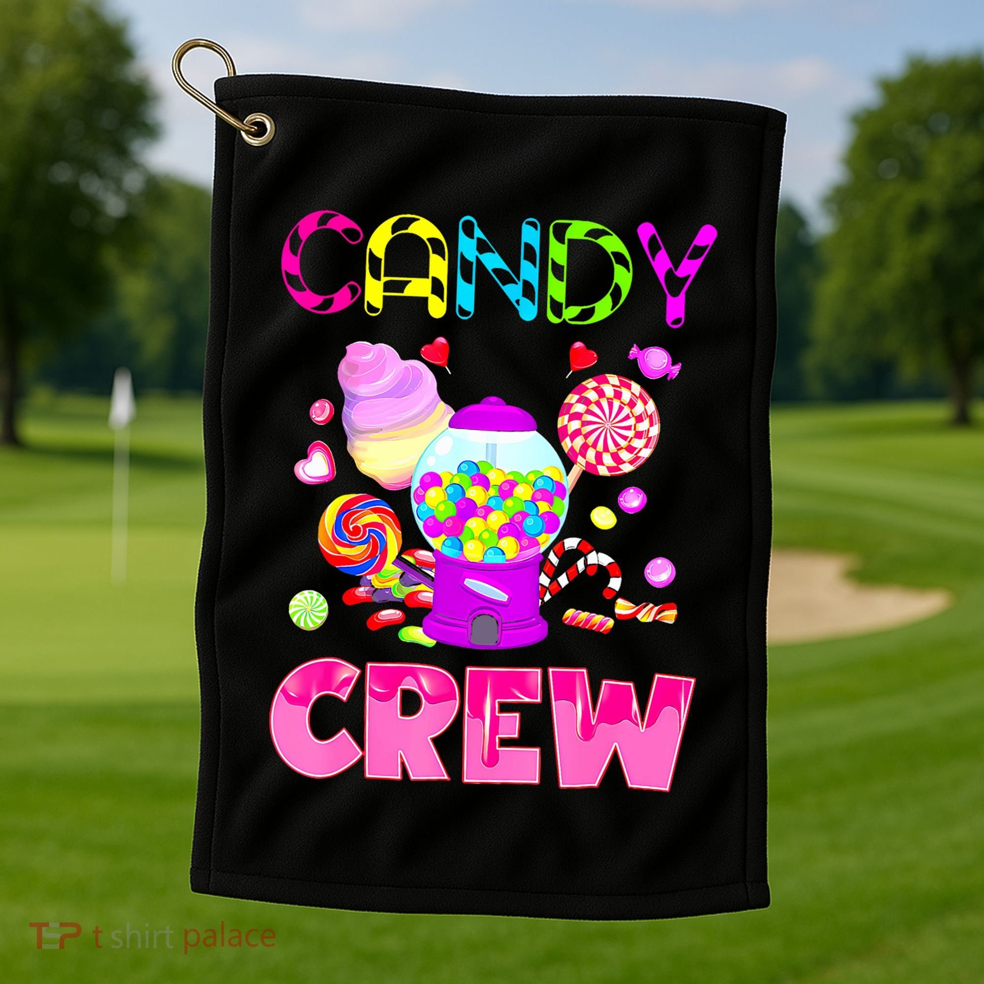 Candy Land Costume Women Candy Crew Sweetie Candy Squad Golf Towel