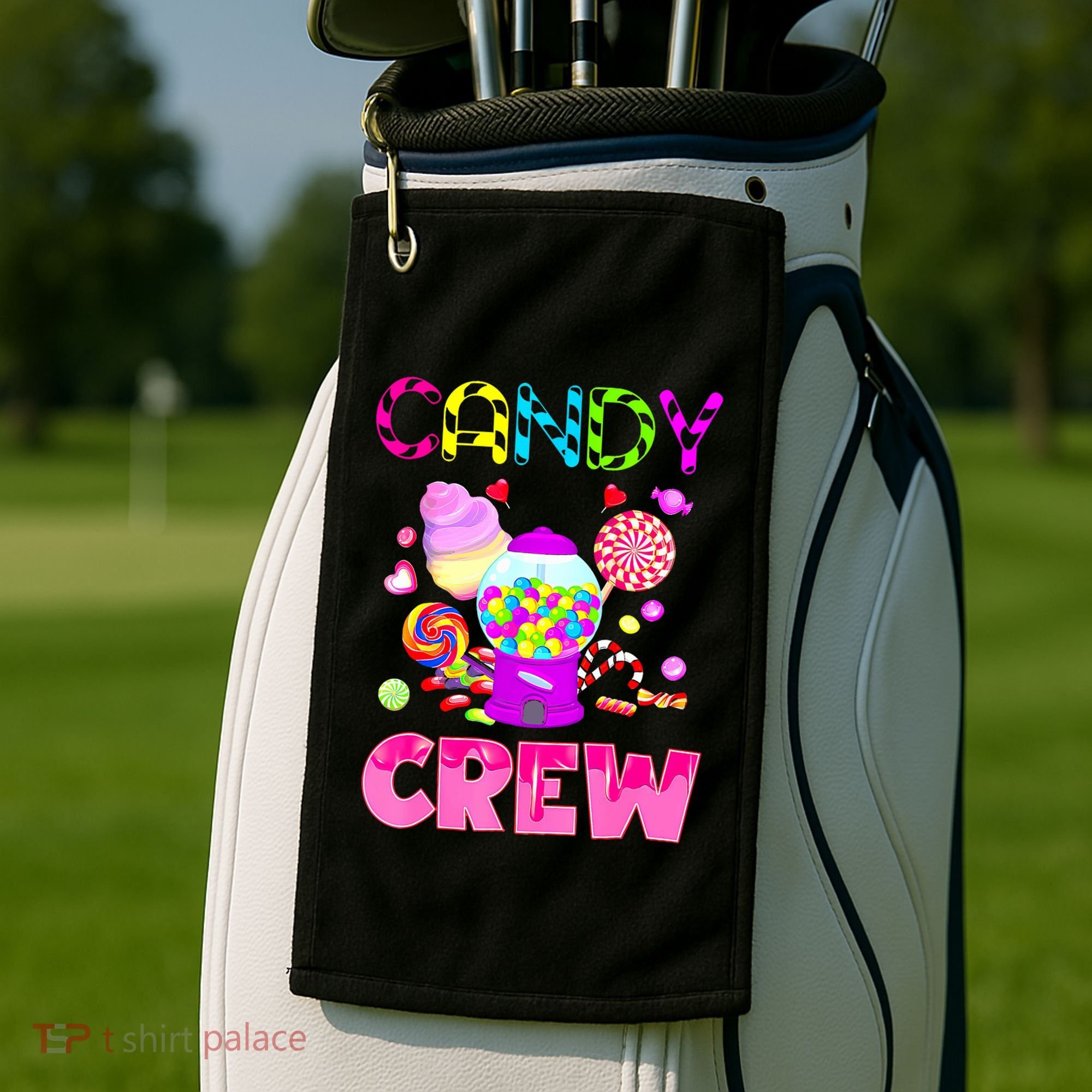Candy Land Costume Women Candy Crew Sweetie Candy Squad Golf Towel