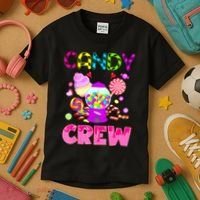 Candy Land Costume Women Candy Crew Sweetie Candy Squad Kids T-Shirt thumb 3