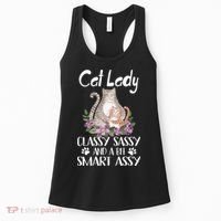 Cat Lady Classy Sassy And A Bit Smart Assy Cute Women's Tank Top thumb 0