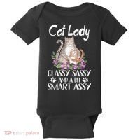 Cat Lady Classy Sassy And A Bit Smart Assy Cute Baby Bodysuit thumb 0