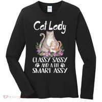Cat Lady Classy Sassy And A Bit Smart Assy Cute Women's Long Sleeve Shirt thumb 0