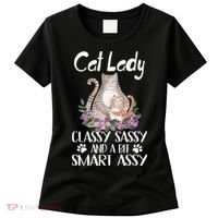 Cat Lady Classy Sassy And A Bit Smart Assy Cute Women's T-Shirt thumb 0