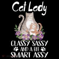 Cat Lady Classy Sassy And A Bit Smart Assy Cute Women's T-Shirt thumb 6