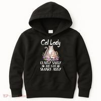 Cat Lady Classy Sassy And A Bit Smart Assy Cute Kids Hoodie thumb 0