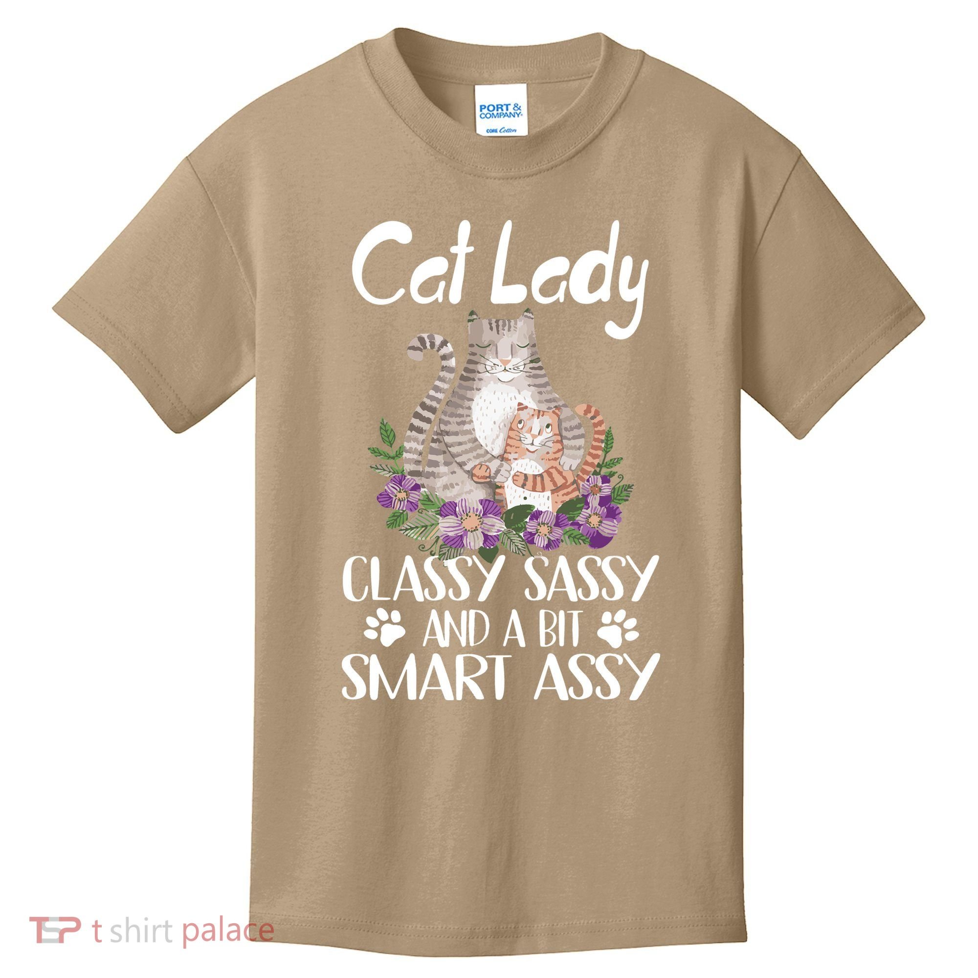 Cat Lady Classy Sassy And A Bit Smart Assy Cute Kids T-Shirt