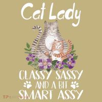 Cat Lady Classy Sassy And A Bit Smart Assy Cute Kids T-Shirt thumb 2