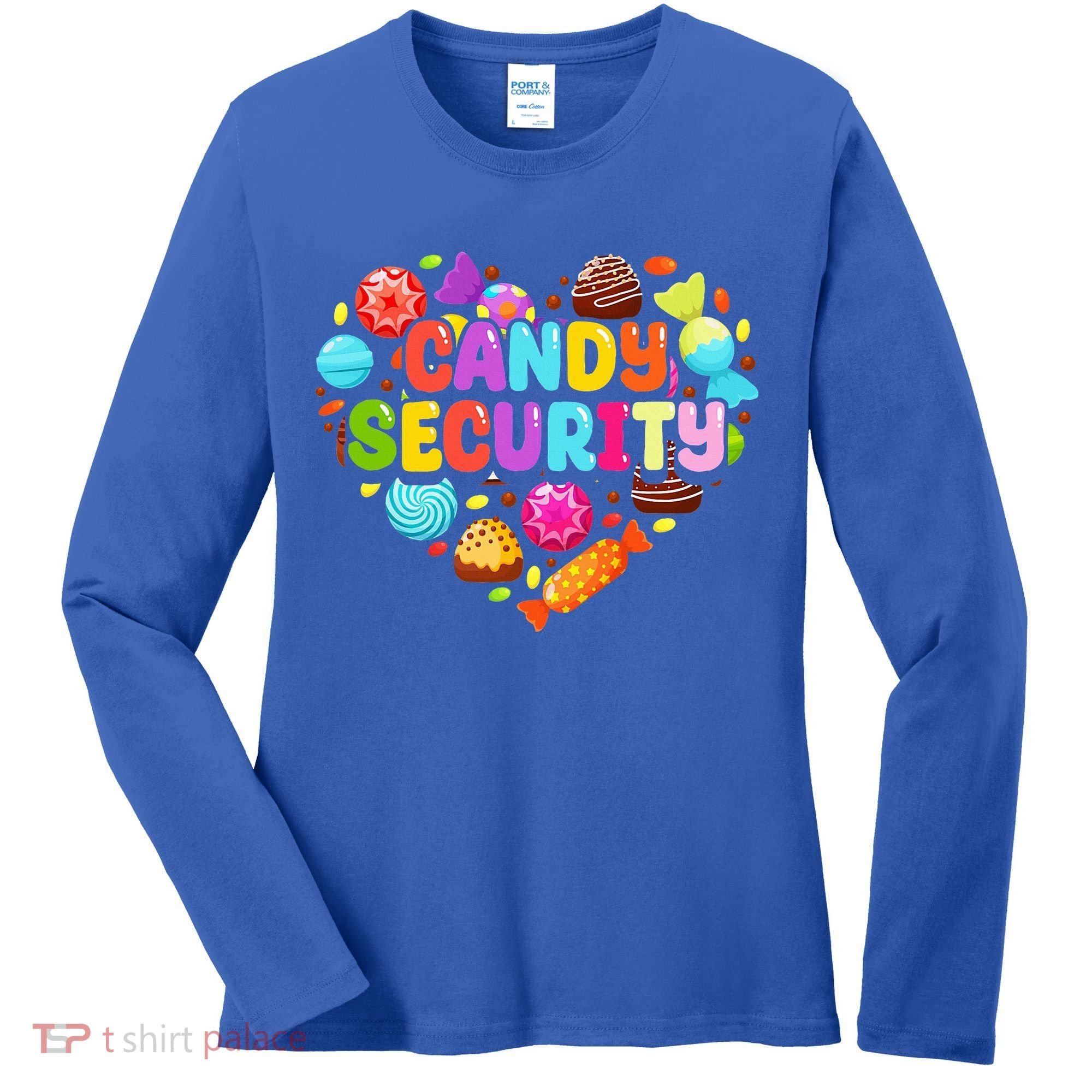Candy Land Costumes Candy Land Candy Security Women's Long Sleeve Shirt